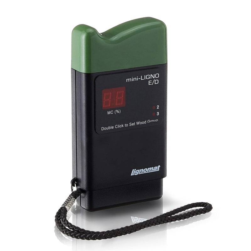 Lignomat Mini-Ligno E/D Pin Moisture Meter - Moisture Detector & Tester for Wood Floors, Woodworking, Building & Home Maintenance - Mold Detector & Moist Meter for Wood Walls and Firewood - Image 1